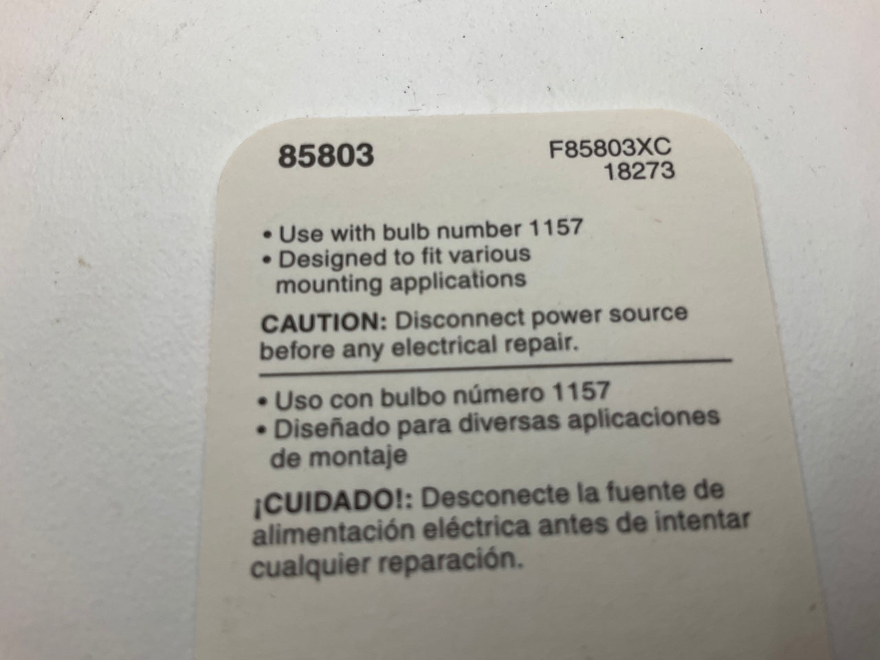 Dorman 85803 Electrical Light Bulb Socket - 2-Wire Double Contact For Bulb 1157