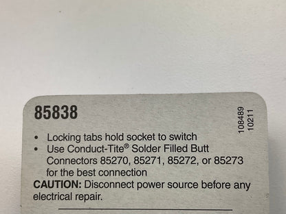 Dorman 85838 Floor Mounted Dimmer Switch Socket Pigtail Connector, 3-Wire