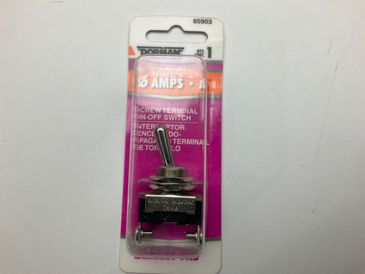 Dorman 85903 6 Amp Metal Toggle Switch W/ Screw Terminals 125V