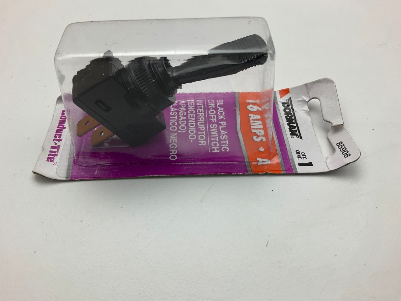 Dorman 85906 16 Amp On-Off Electrical Toggle Switch  - Lever Plastic Black
