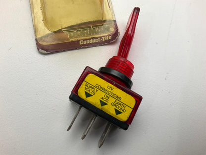 Dorman 85910 Red Glow Lever Toggle Switch, 20 Amp 12V, Single Throw