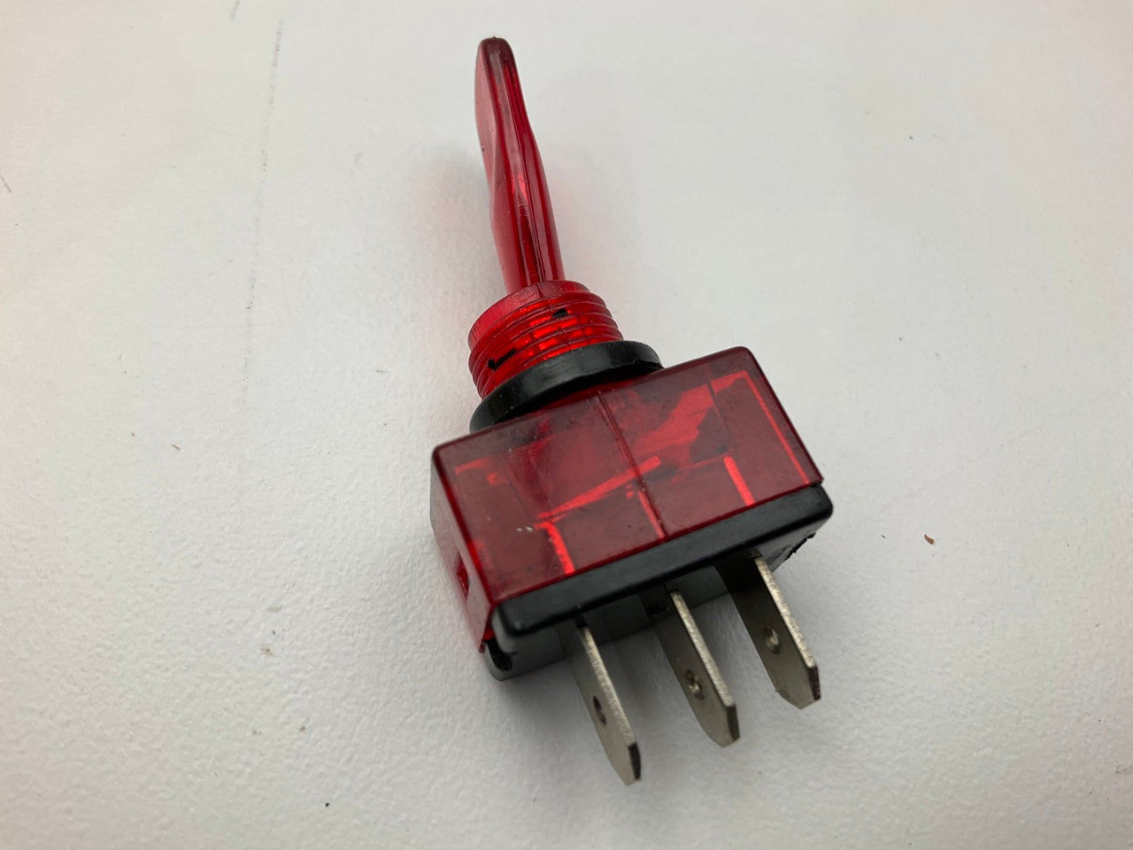 Dorman 85910 Red Glow Lever Toggle Switch, 20 Amp 12V, Single Throw