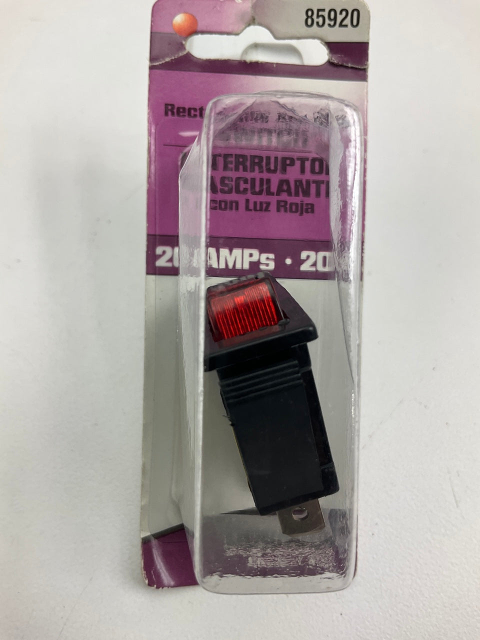 Dorman 85920 20 Amp Electrical Rocker Switch - Rectangular Style - Red Glow