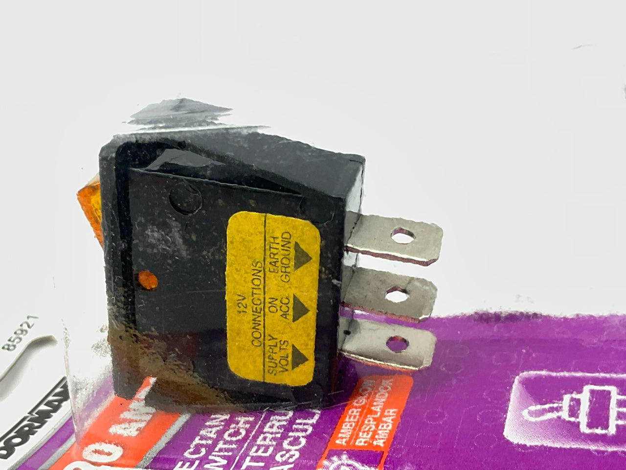 Dorman 85921 ON/OFF Rocker Type Switch, Amber Glow, 20 Amp