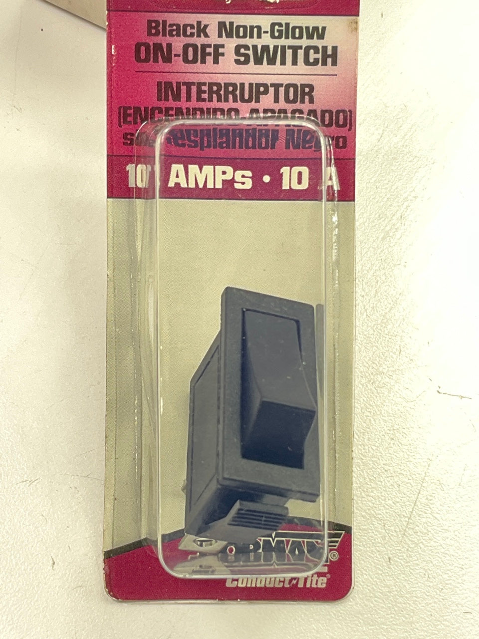 Dorman 85924 Rectangular Style - Non-Glow Black Rocker Switch - 12V, 10A