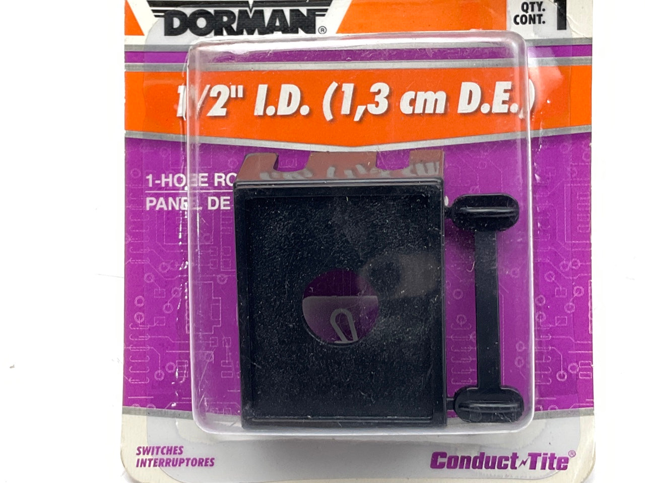 Dorman 85925 Switch Mounting Panel - Round - 1 Hole - Plastic - 1/2 In. ID