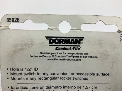 Dorman 85926 - 2 Hole Electrical Switch Mounting Panel - 1/2 In. ID