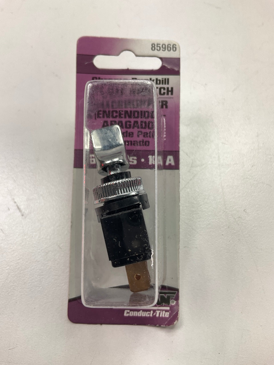Dorman 85966 16 Amp Toggle Duck Bill Switch, Non-Glow, Chrome, On-Off