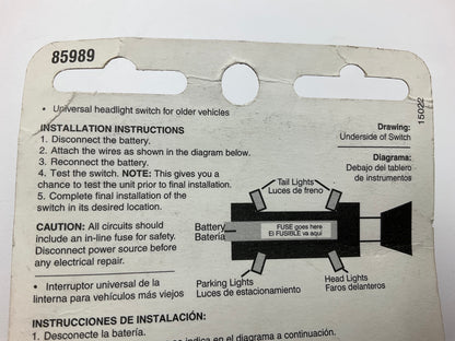 Dorman 85989 Universal Fused Push Pull Switch - 30 Amp, 3 Position