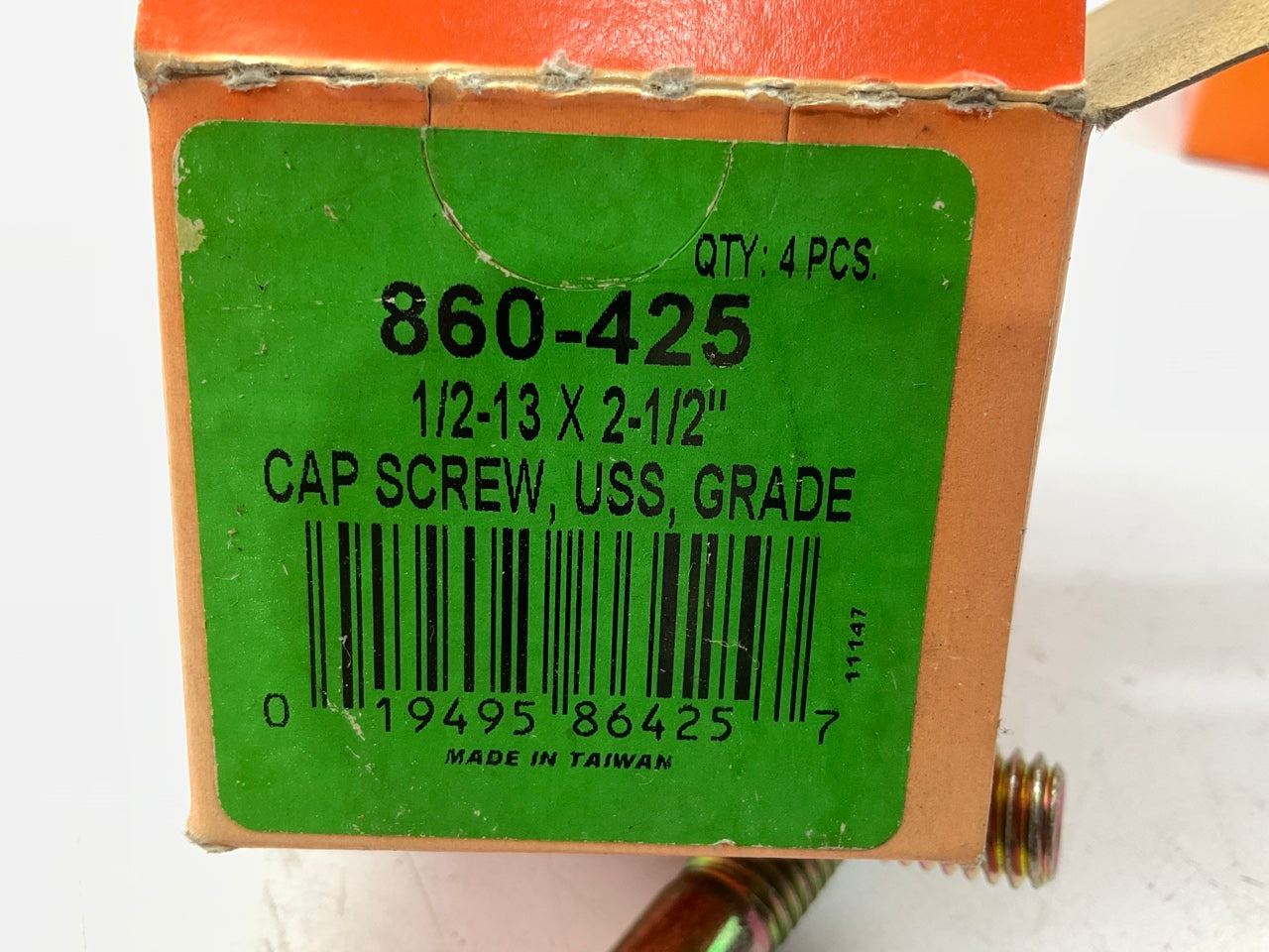(4) Dorman 860425 Cap Screw - Hex Head - Grade 8 - 1/2-13 X 2-1/2 In.
