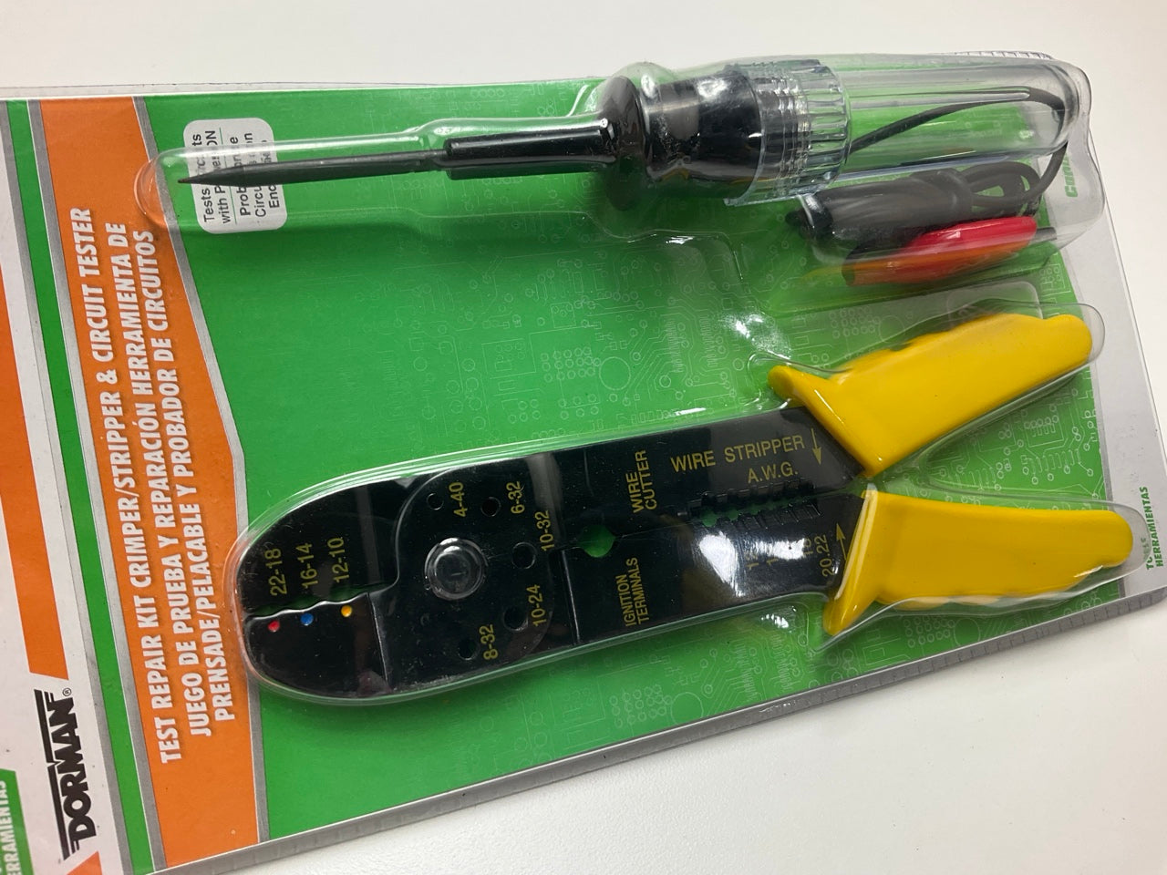 Dorman 86240 Electric Circuit Tester Kit + Crimper & Wire Stripper Tool