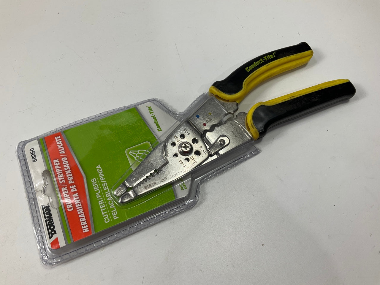 Dorman 86260 Wire Stripper & Crimper Crimp Tool, Wire Gauge Range 10-22 Gauge