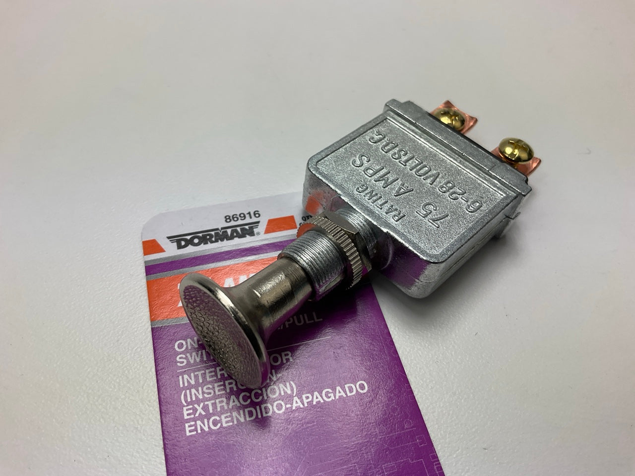 Dorman 86916 Metal Push Pull Switch - 75 Amp, Single Throw