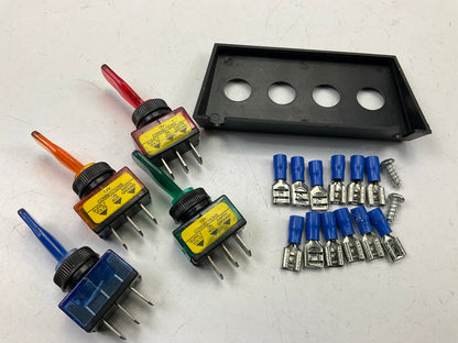 Dorman 86922 Toggle Switch Panel Kit: 4 Multi-colored Toggle Switches & Bezel