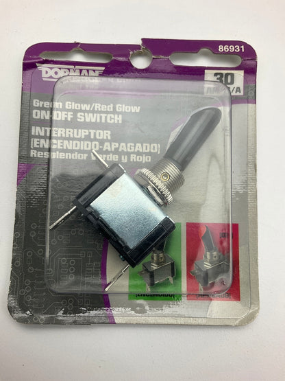 Dorman 86931 30 Amps On-Off LED Toggle Switch - Black And Silver