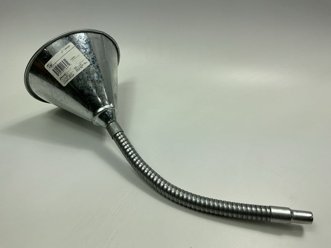 Dorman 5-1/2'' Diameter Steel Flexible Neck Funnel With 1/2'' ID #80 Mesh Screen.