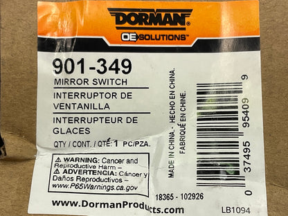 Dorman 901-349 Power Mirror Adjust Switch 2000-07 Ford Taurus, 00-02 Expedition