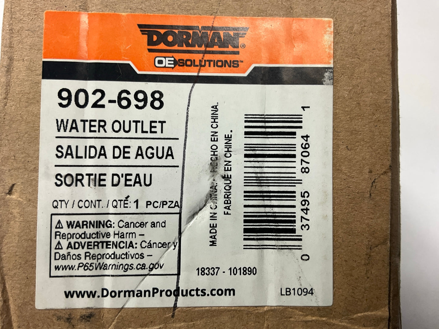 Dorman 902-698 Engine Coolant Thermostat Housing Cover