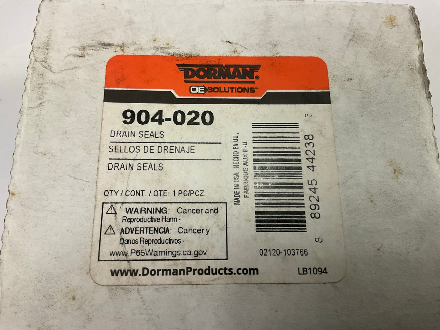 Dorman 904-020 Fuel Water Separator Valve O-Ring Kit