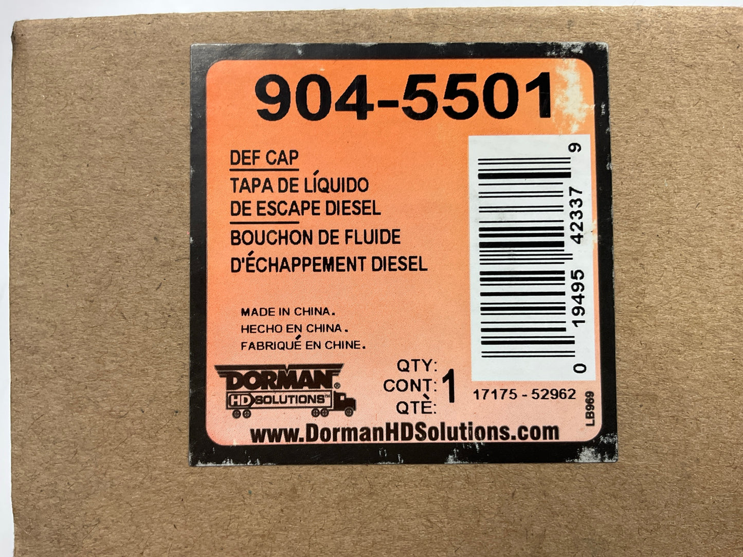Dorman 904-5501 Diesel Exhaust Fluid (DEF) Filler Cap