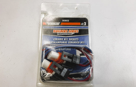 Dorman 90803 Headlight Socket, Low Beam H11 Ceramic Socket Pack Of 2