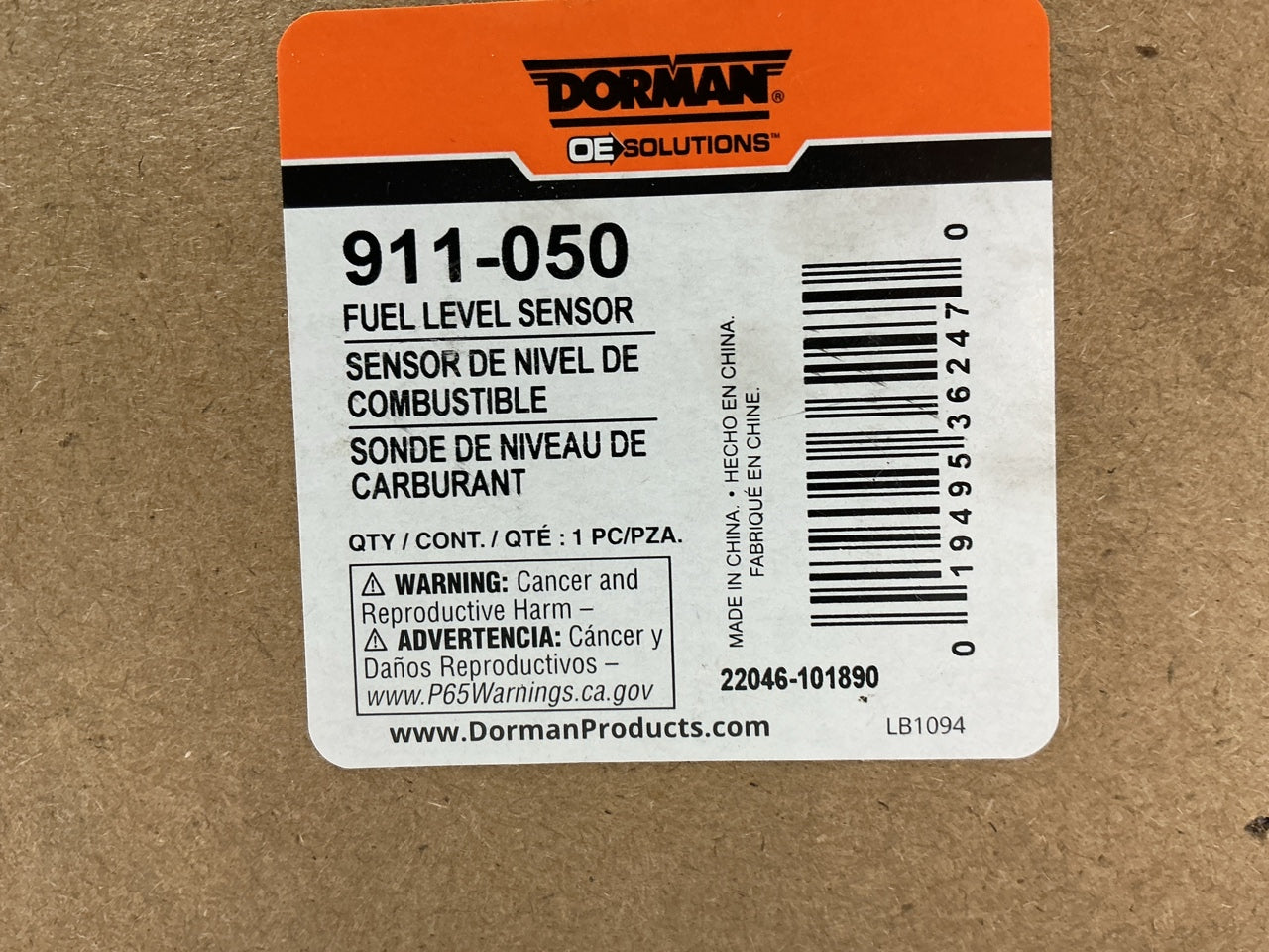 Dorman 911-050 Fuel Level Sensor W/ O O-Ring