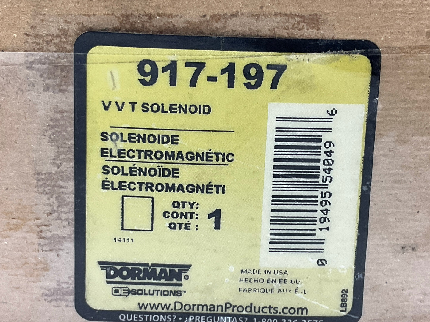 Dorman 917-197 Engine Variable Valve Timing (VVT) Solenoid