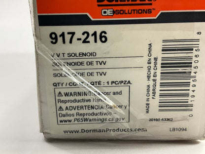 MISSING BOLT - Dorman 917-216  Engine Variable Valve Timing Solenoid 4-CYL ONLY