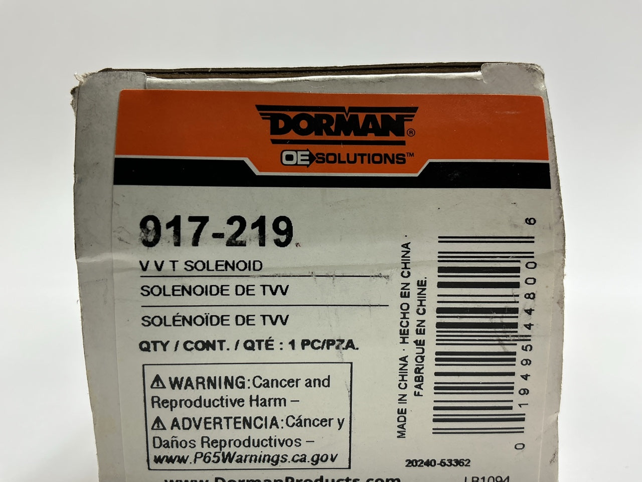 Dorman 917-219 Engine Variable Valve Timing VVT Solenoid