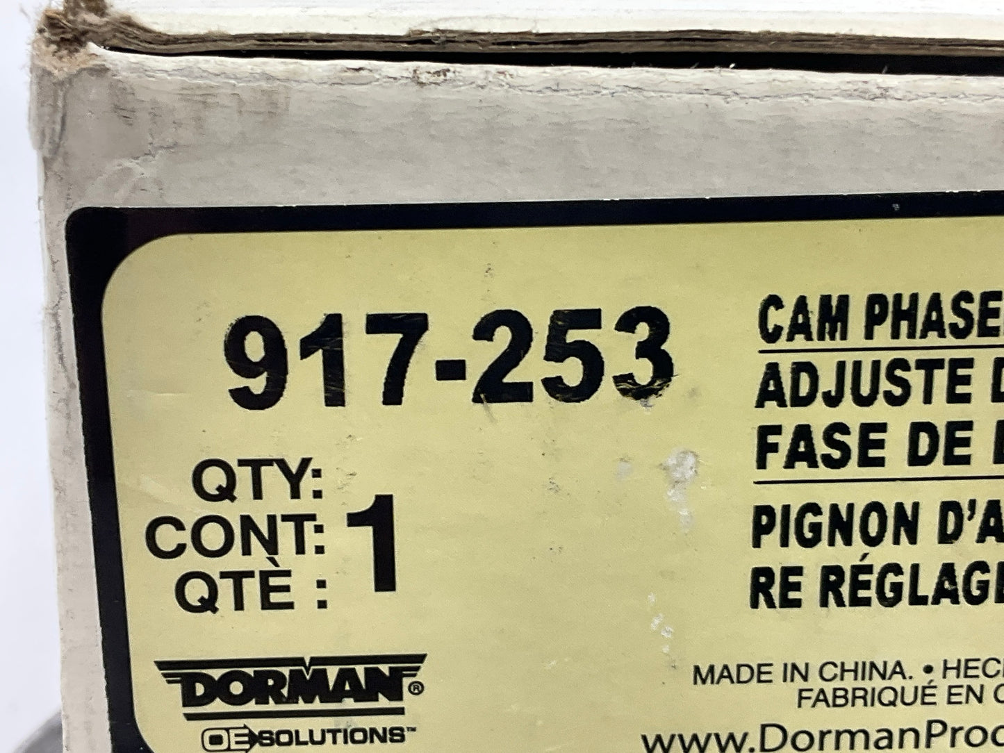 MISSING HARDWARE Dorman 917-253 Engine Sprocket And Camshaft Phaser