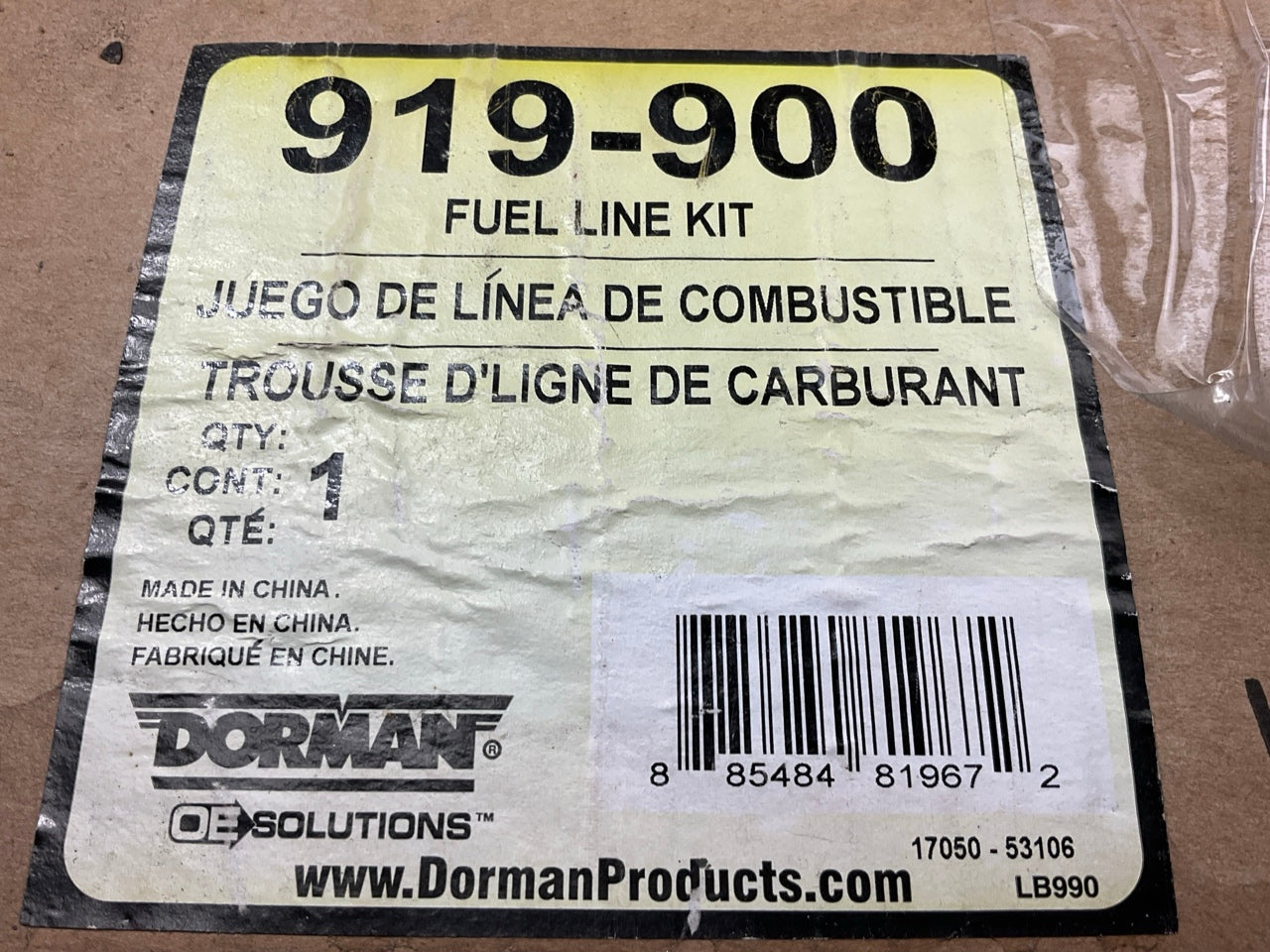 MISSING ONE PIECE - Dorman 919-900 Front Stainless Steel Fuel Line Set 03-04 Ion