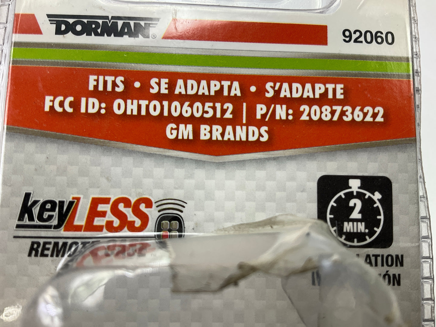 EMPTY CASE ONLY - Dorman 92060 Keyless Entry Remote / Fob Cover