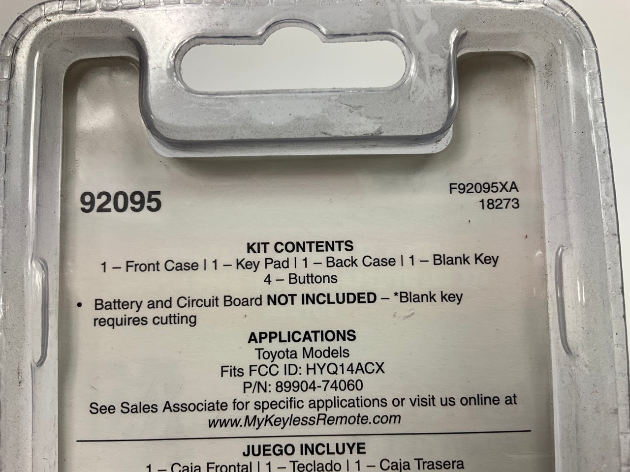 EMPTY SHELL ONLY - Dorman 92095 Keyless Entry Cover For 2013 Toyota Scion IQ