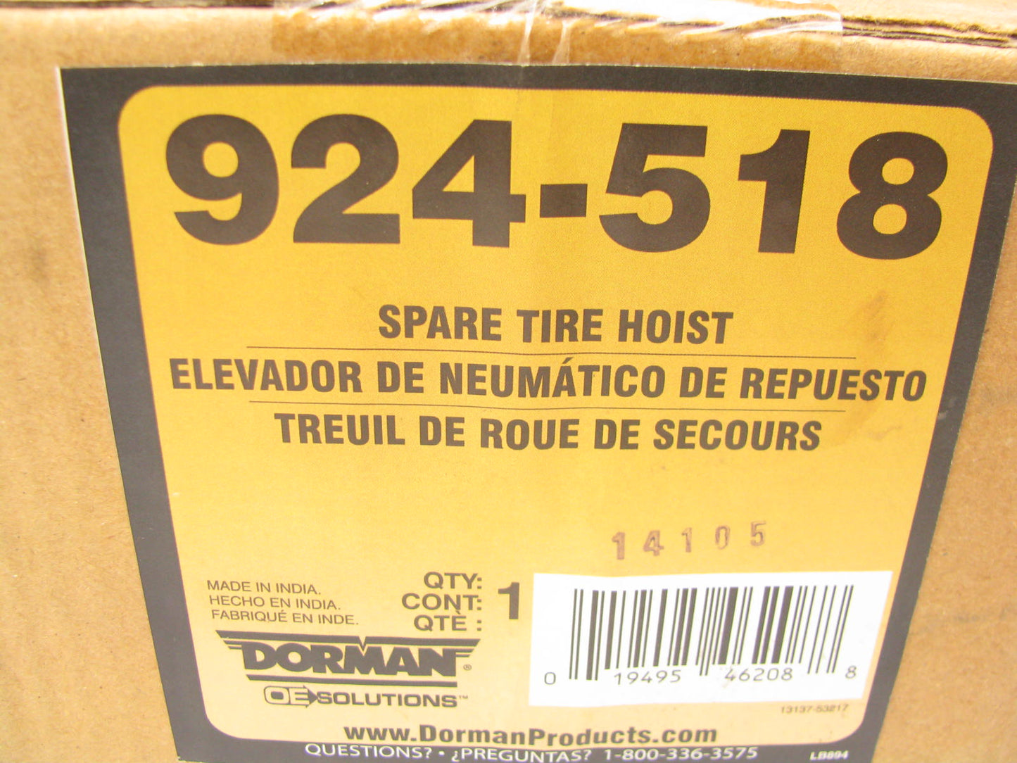 Dorman 924-518 Spare Tire Hoist - 2004-2009 Cadillac SRX