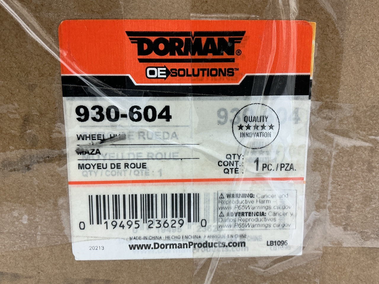 Dorman 930-604 Front Wheel Hub