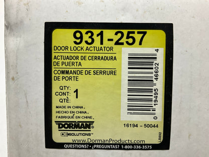 Dorman 931-257 Front Right Passenger Side Door Lock Actuator Motor