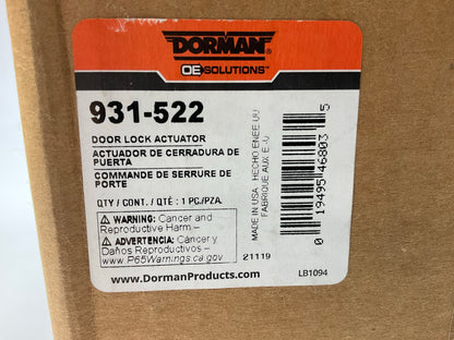 Dorman 931-522 Front Left Door Lock Actuator For 2007-2013 Acura MDX