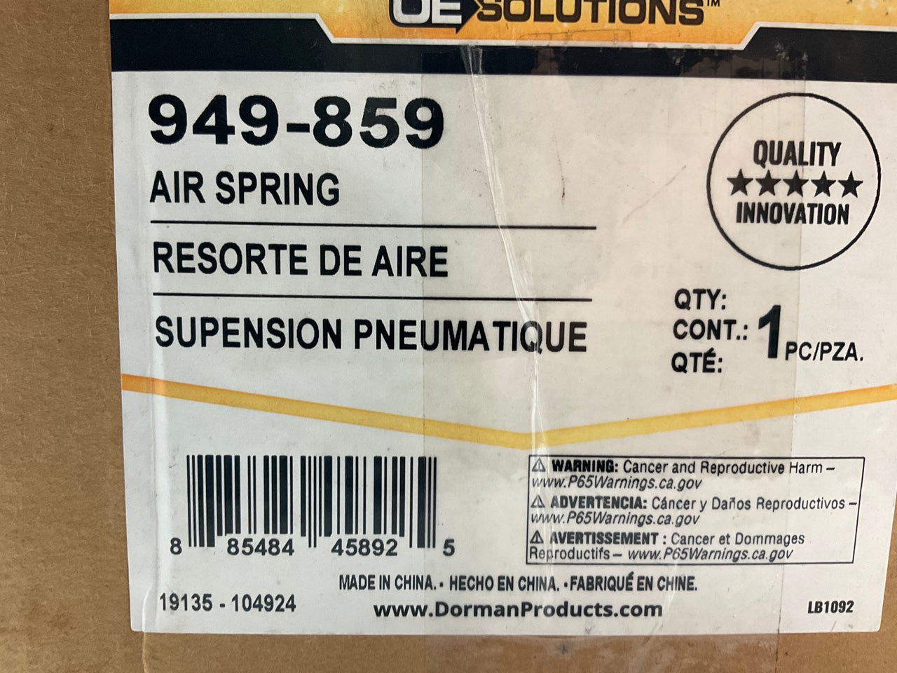 Dorman 949-859 Rear Right Air Suspension Spring