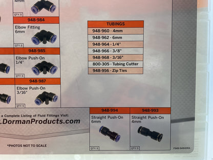 Dorman 949-949 Air Suspension Line Repair Kit: Fittings, Tubing, Tubing Cutter