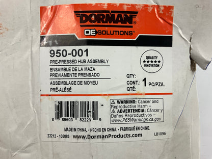 MISSING SEAL - Dorman 950-001 Front Axle Wheel Hub Bearing, 6-Lug 4WD ONLY