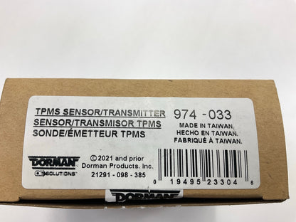 Dorman 974-033 Tire Pressure Monitoring System (TPMS) Sensor