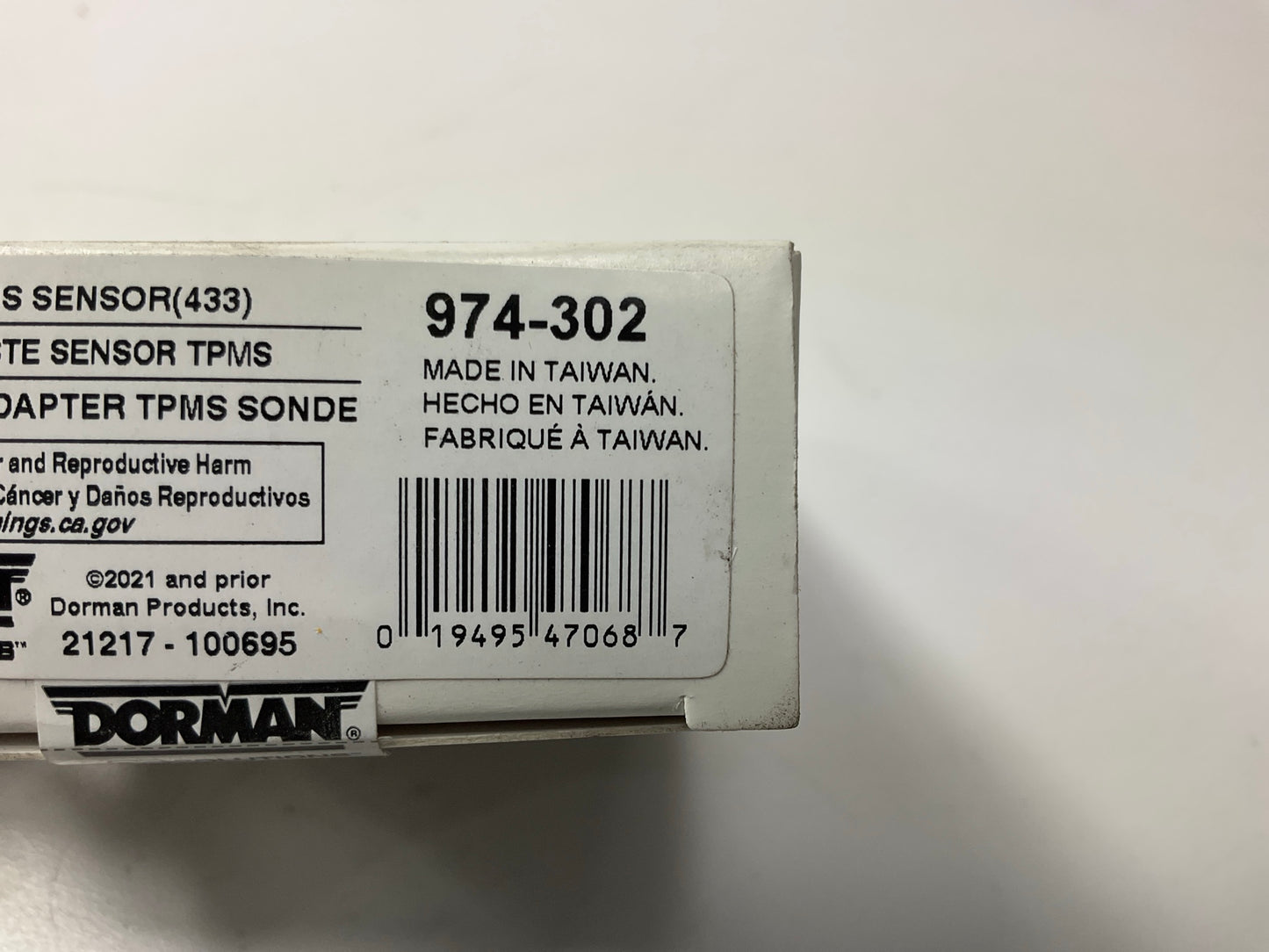 (4) Dorman 974-302 TPMS Tire Pressure Monitor Sensor