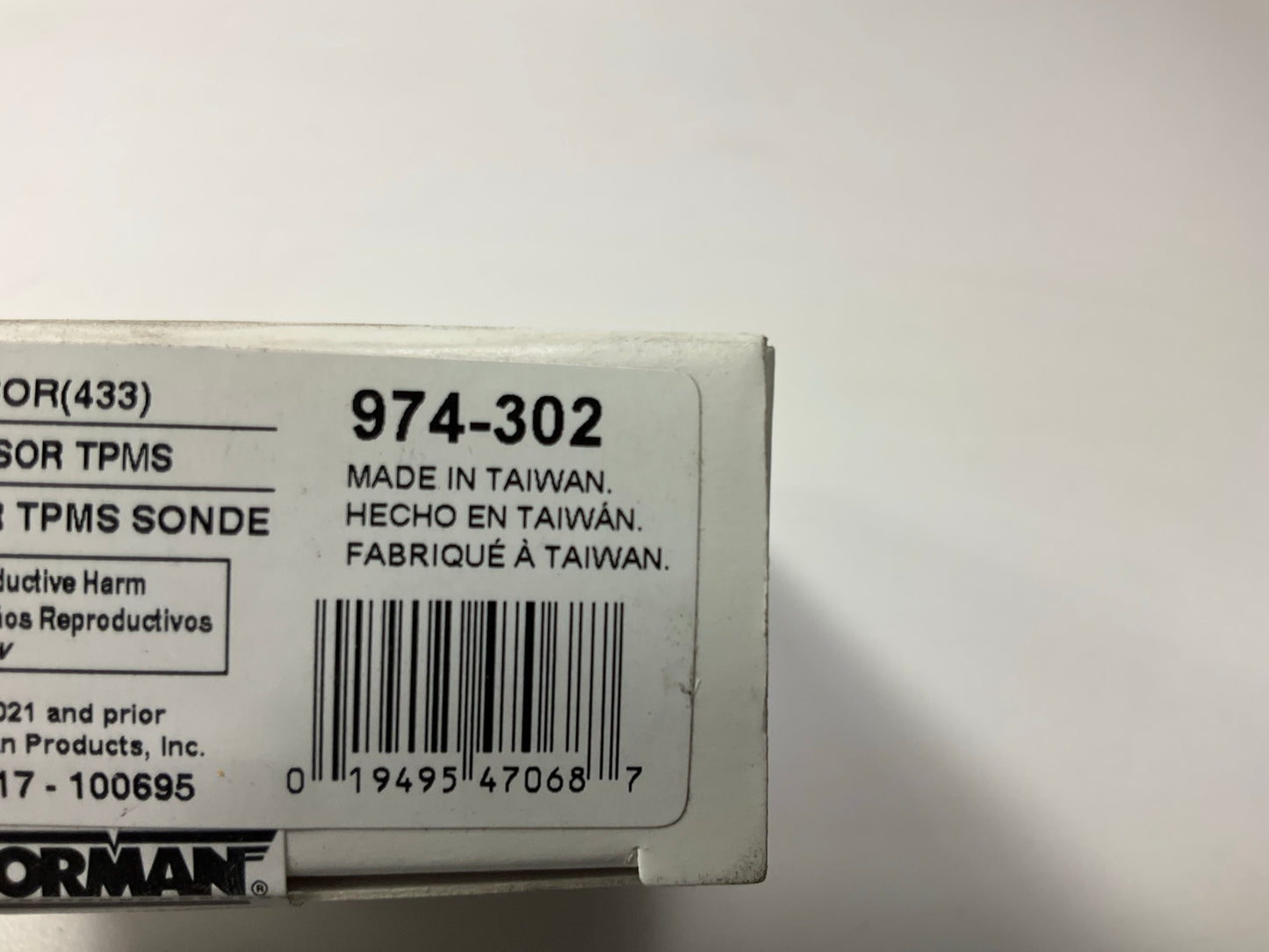 Dorman 974-302 TPMS Tire Pressure Monitor Sensor