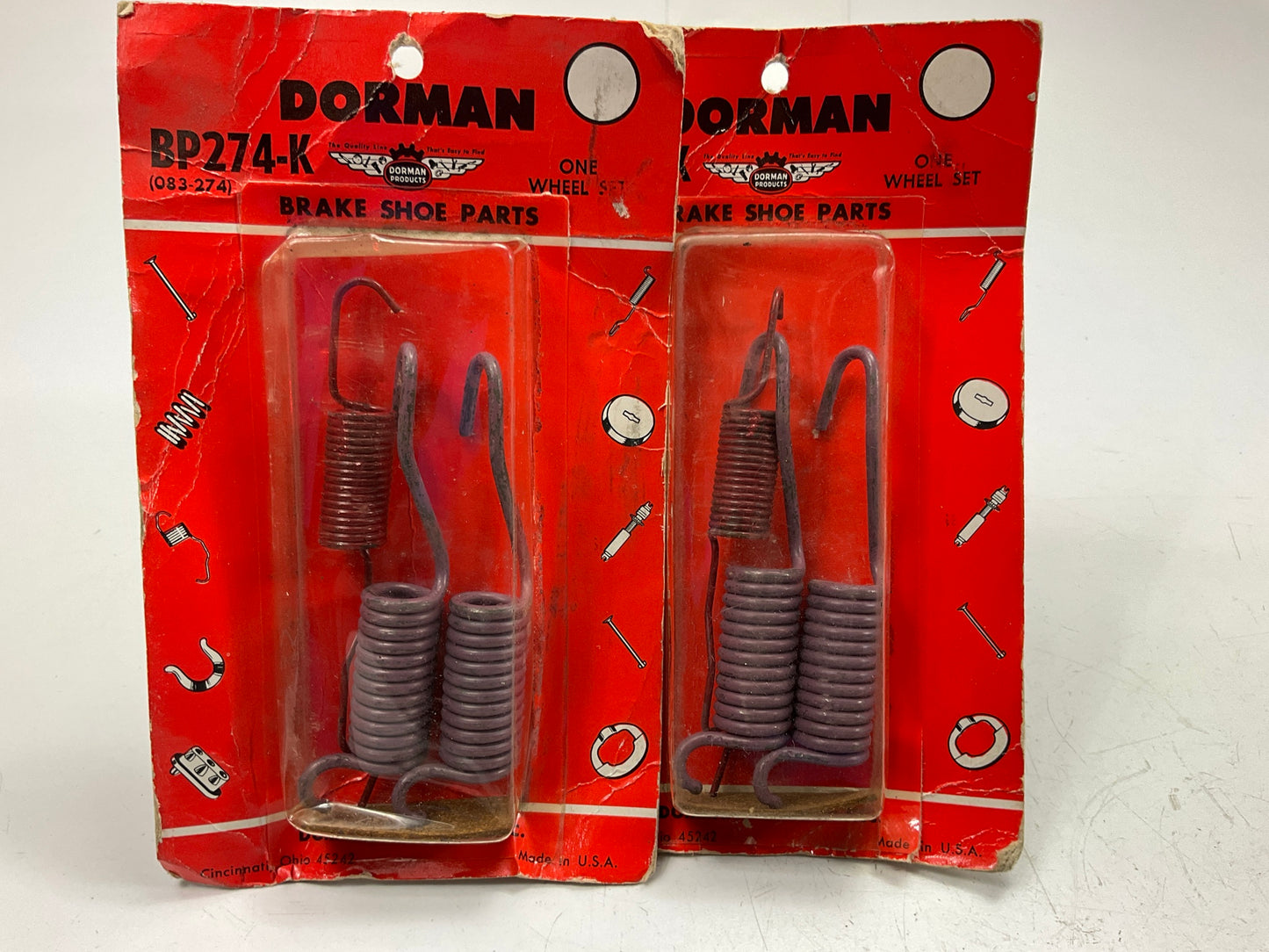 (2) Dorman Brake Shoes Hardware Spring Kit For 69-72 Dart Demon Valiant Duster
