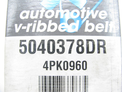 Drive-rite 5040378DR Serpentine Belt - 0.56'' X 38.00'' - 4 Ribs