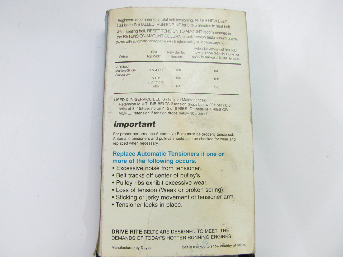Drive-rite 5040395DR Serpentine Belt