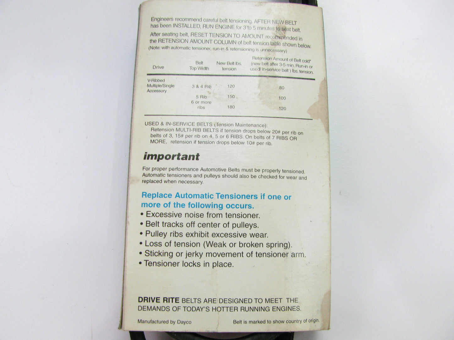 Drive-rite 5040400DR Serpentine Belt