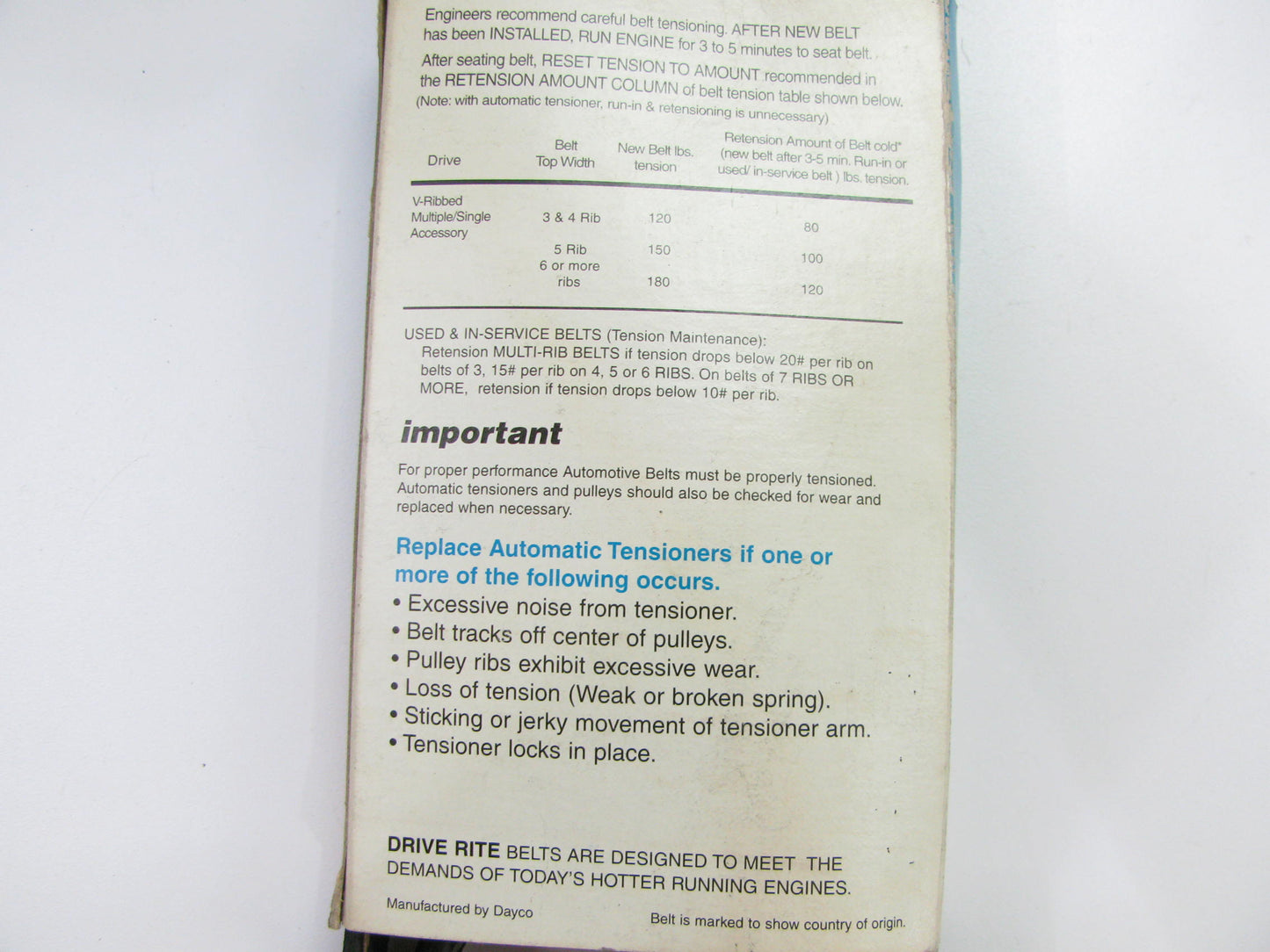 Drive-rite 5040515DR Serpentine Belt