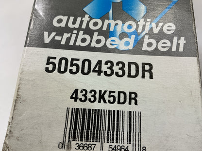 Drive-Rite 5050433DR Serpentine Belt - 21/32'' X 43-3/4'' - 5 Ribs
