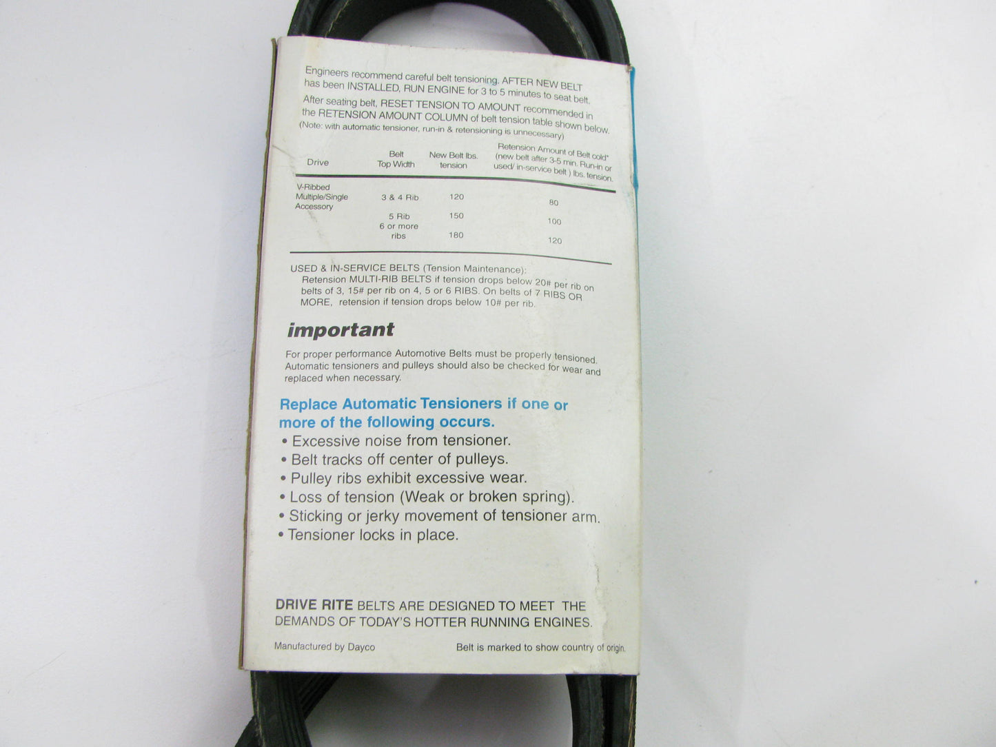 Drive-rite 5050460DR Serpentine Belt